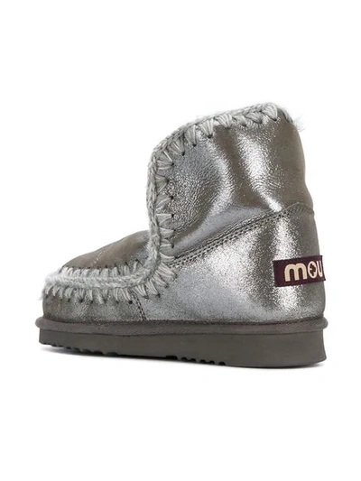 Shop Mou Whip-stitch Metallic Boots