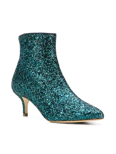Shop Polly Plume Wannabe Glitter Boots In Green