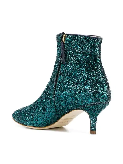 Shop Polly Plume Wannabe Glitter Boots In Green