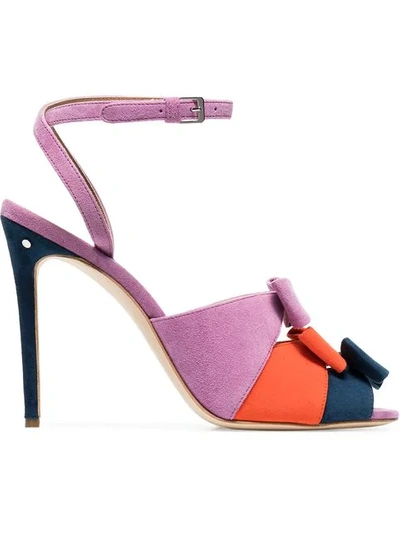 Shop Laurence Dacade Multicoloured Lana Bow 105 Leather Sandals