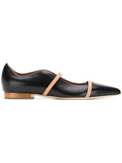 Shop Malone Souliers Maureen Flat Ballerina Shoes In Black