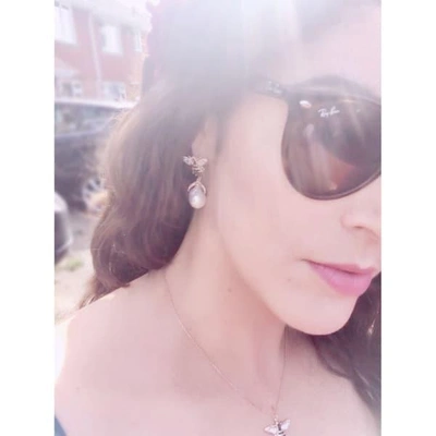 Latelita London Honey Bee Baroque Pearl Drop Earring Rosegold