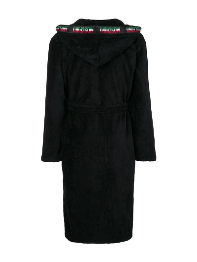 Shop Moschino Belted Robe Coat - Black