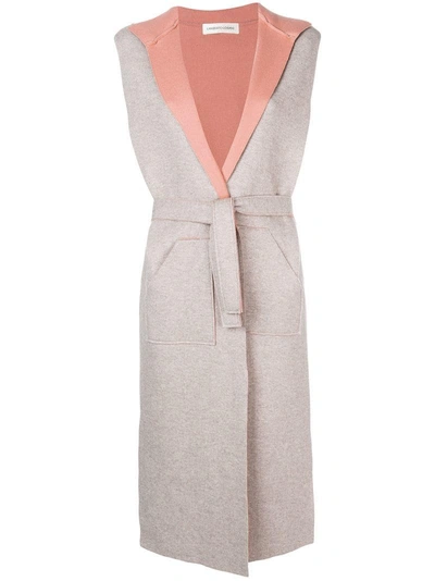 Shop Lamberto Losani Hooded Gilet - Nude & Neutrals