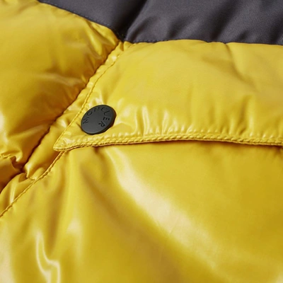 Shop Moncler Grenoble Poris Down Gilet In Yellow