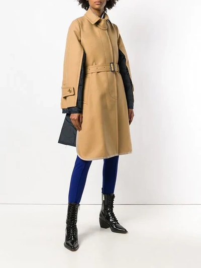 hybrid belted coat