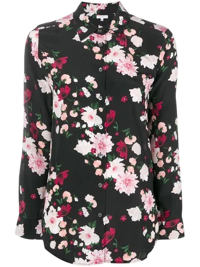 Shop Equipment Floral Print Shirt In Black