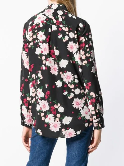 Shop Equipment Floral Print Shirt In Black