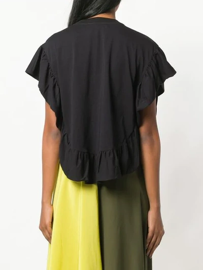 Shop See By Chloé Ruffle Trim Top In Black