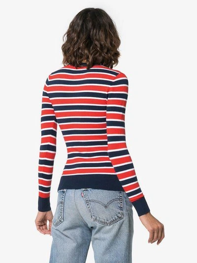 Shop Joostricot Striped Knitted Top - Blue