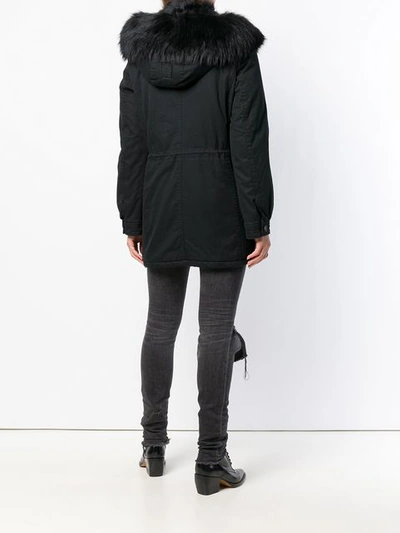 Shop Alessandra Chamonix Zipped Up Parka In Black