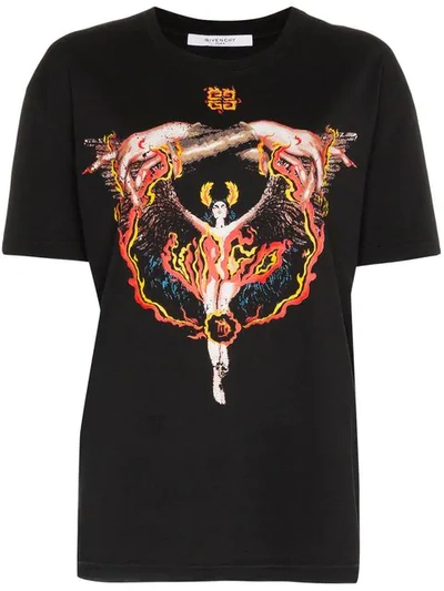 Shop Givenchy 'astro' Graphic Print Cotton T-shirt In Black