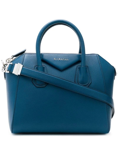 Shop Givenchy Small Antigona Tote Bag - Blue