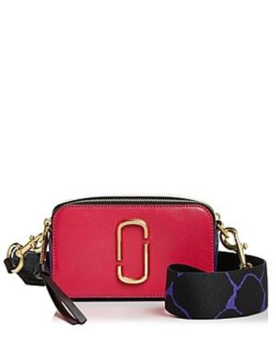 Shop Marc Jacobs Snapshot Leather Camera Bag In Peony Multi/gold