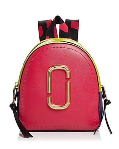 Shop Marc Jacobs Pack Shot Mini Backpack In Peony Multi/gold