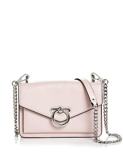 Shop Rebecca Minkoff Jean Leather Crossbody In Peony Pink/silver