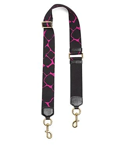 Shop Marc Jacobs Abstract Diamond Webbing Shoulder Strap In Fuchsia Multi/gold