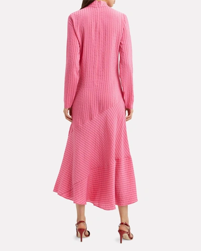 Shop Ganni Lynch Seersucker Maxi Dress