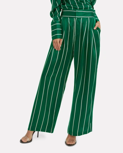 Shop Maggie Marilyn Love Unconditionally Jade Stripe Silk Pant