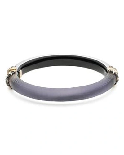 Shop Alexis Bittar Crystal Detail Lucite Hinge Bracelet In Purple
