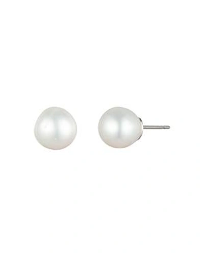 Shop Carolee Cultured Freshwater Pearl Stud Earrings In Silver