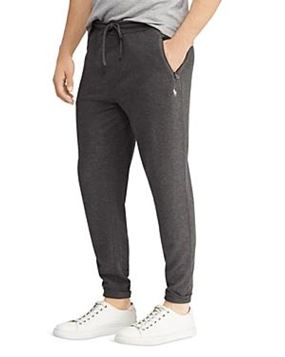 Shop Polo Ralph Lauren Double-knit Jogger Pants In Heather Gray