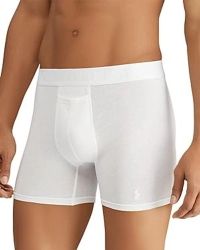 Shop Polo Ralph Lauren Boxer Briefs - Pack Of 2 In White/blue