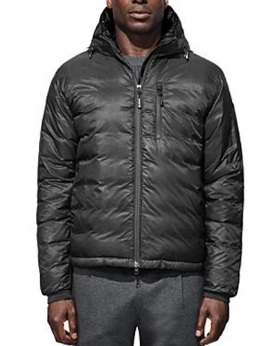 Shop Canada Goose Lodge Hooded Down Jacket In Graphite