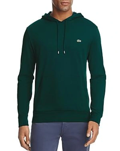 Shop Lacoste Long Sleeve Jersey Hooded Tee In Aconit