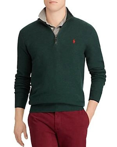 Shop Polo Ralph Lauren Half-zip Sweater In Green