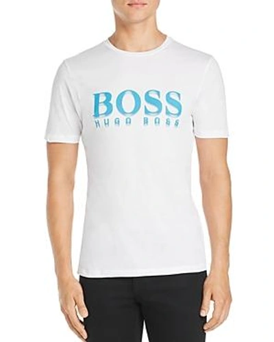 Shop Hugo Boss Tlax Logo Graphic Tee In White