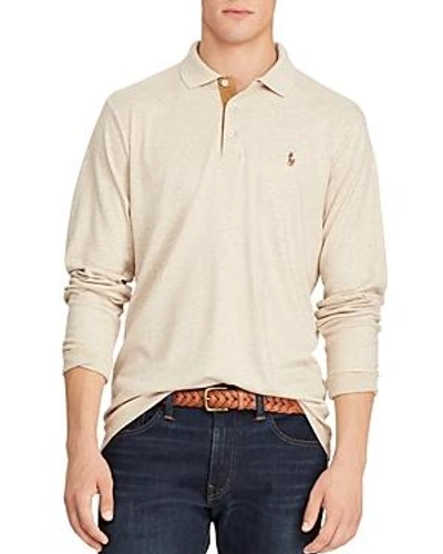 Shop Polo Ralph Lauren Classic Fit Long-sleeve Polo Shirt In Dune Tan