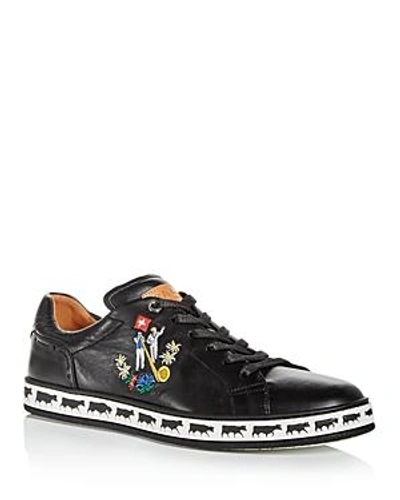 Shop Bally Men's Anistern Embroidered Leather Lace Up Sneakers In Black