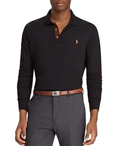 Shop Polo Ralph Lauren Classic Fit Soft Cotton Long-sleeve Polo Shirt In Polo Black