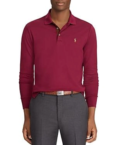 Shop Polo Ralph Lauren Classic Fit Soft Cotton Long-sleeve Polo Shirt In Classic Wine