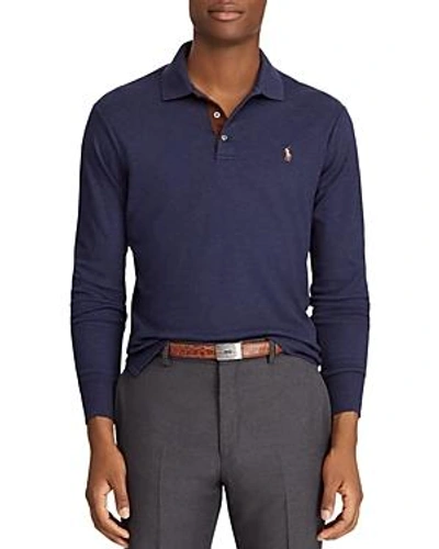 Shop Polo Ralph Lauren Classic Fit Long-sleeve Polo Shirt In Spring Navy