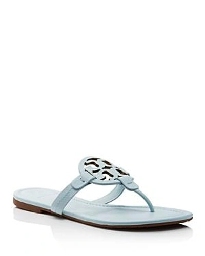 Shop Tory Burch Women's Miller Leather Thong Sandals In Seltzer