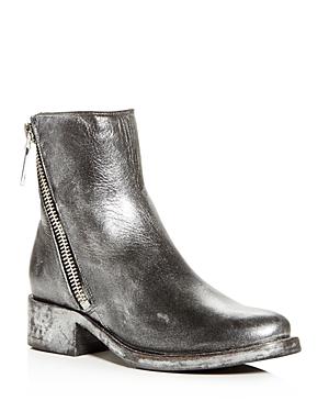frye block heel leather booties