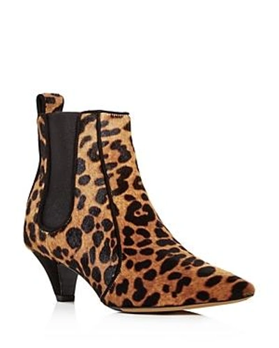 Shop Tabitha Simmons Women's Effie Pointed Toe Leopard-print Kitten-heel Booties