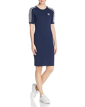 adidas 3 stripe dress blue
