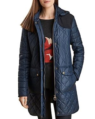 Shop Barbour Greenfinch Quilted Jacket In Navy