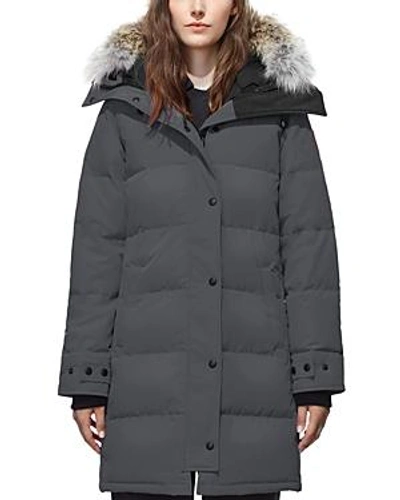 Canada Goose Shelburne Hooded Parka Coat In Medium Gray