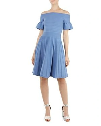 Ted baker blue sale off shoulder dress