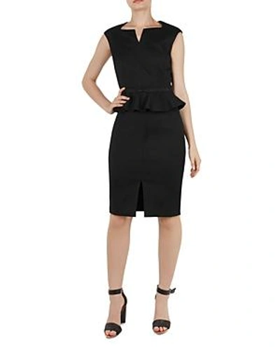 Shop Ted Baker Nadaed Peplum Dress In Black