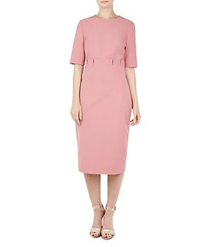 Shop Ted Baker Maggidd Pleated-waist Dress In Coral