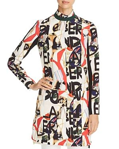 Shop Burberry Zoya Abstract Logo Print Dress In Stone