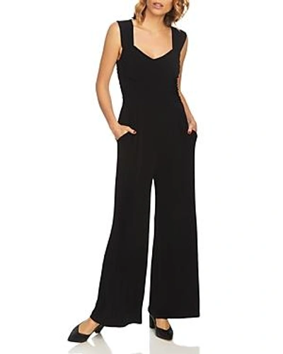 Shop 1.state Ruched Wide-leg Jumpsuit In Rich Black