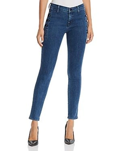 Shop J Brand Zion Button-detail Skinny Jeans In Static