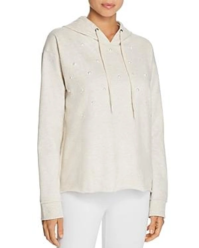Shop Pj Salvage Lazy Days Beaded Front Long Sleeve Hoodie In Oatmeal