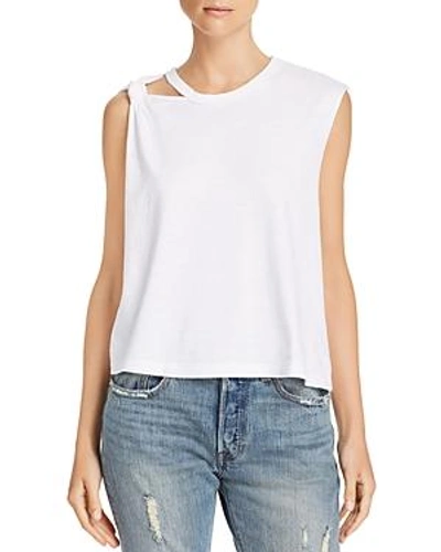 Shop Current Elliott Current/elliott The Sonic Knot Detail Muscle Tank In Sugar